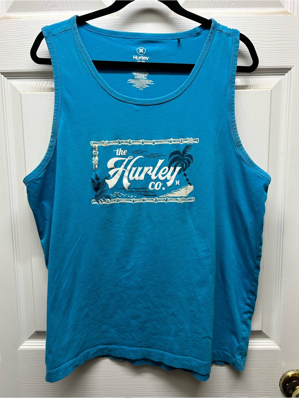 Hurley Turquoise Logo Tank Top